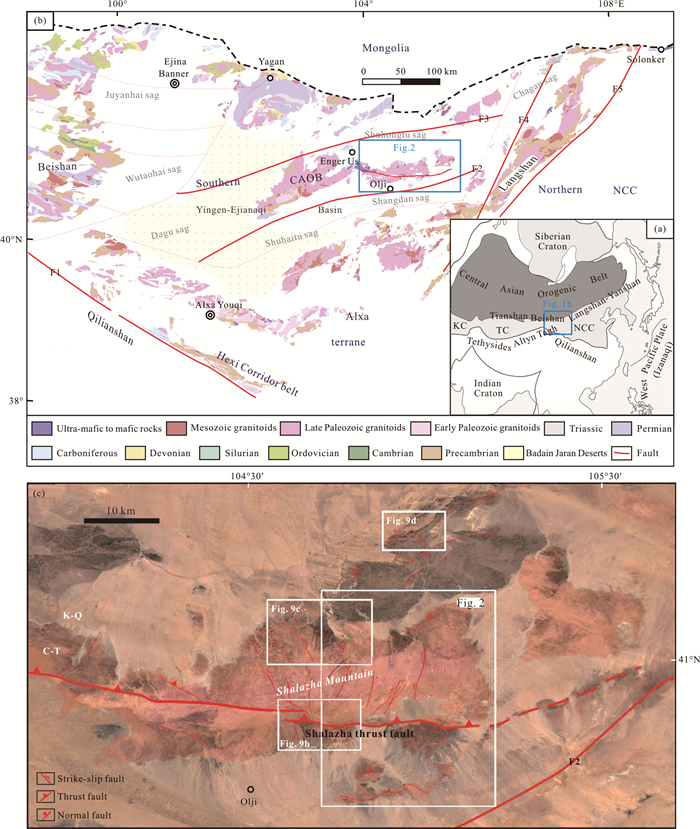 Simplified map of the Central Asian Orogenic Belt (CAOB). The map